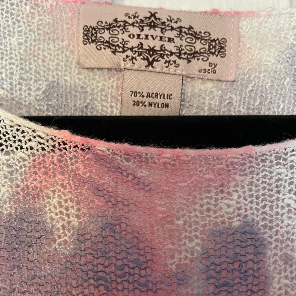 Anthropologie OLIVER Floral Knit Poncho Pullover. Like New!